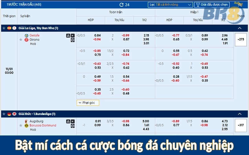 Bật mí cách cá cược bóng đá chuyên nghiệp