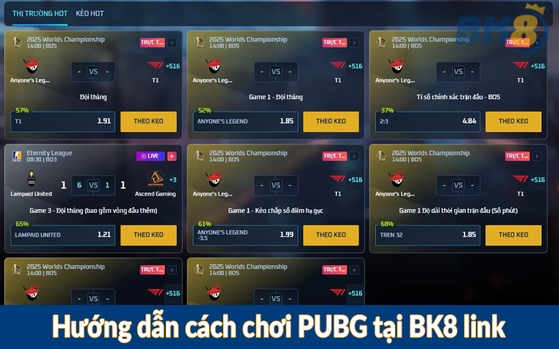 Hướng dẫn cách chơi PUBG tại BK8 link