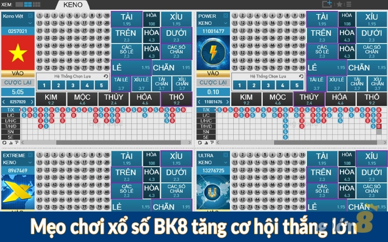 Mẹo chơi xổ số BK8 tăng cơ hội thắng lớn