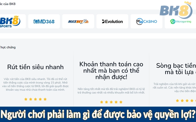 Người chơi phải làm gì để được bảo vệ quyền lợi?