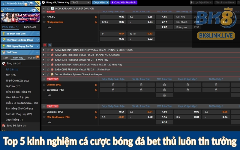 Top 5 kinh nghiệm cá cược bóng đá bet thủ luôn tin tưởng